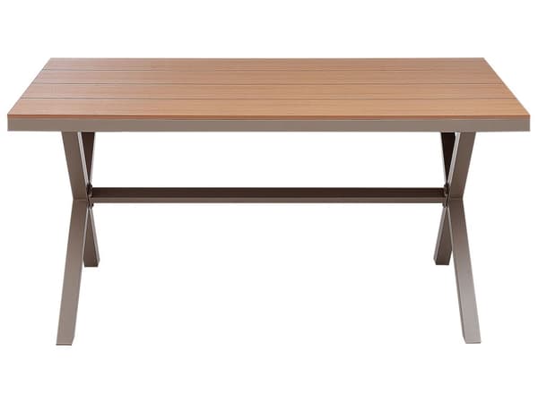 Trädgårdsmatbord Taupe Aluminiumram 4-6 Sittplatser Väderbeständigt Utomhus Uteplats