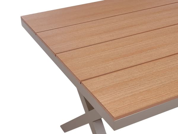 Trädgårdsmatbord Taupe Aluminiumram 4-6 Sittplatser Väderbeständigt Utomhus Uteplats