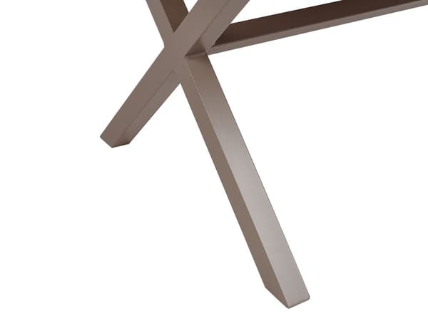 Trädgårdsmatbord Taupe Aluminiumram 4-6 Sittplatser Väderbeständigt Utomhus Uteplats