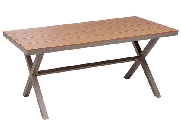 Trädgårdsmatbord Taupe Aluminiumram 4-6 Sittplatser Väderbeständigt Utomhus Uteplats