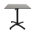 Miniatyrbild 1 av 4: Fällbart terrassbord i Compact HPL, grå metalldekor 70 x 70
