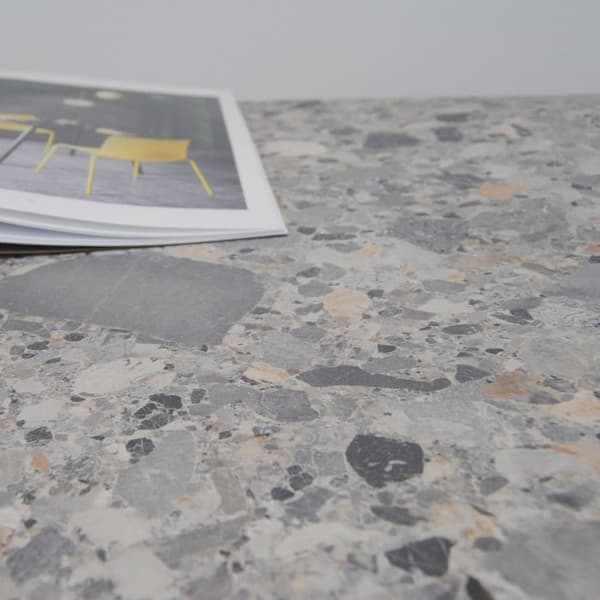 Hopfällbart terrassbord i Compact HPL cepp stendekor 70 x 70