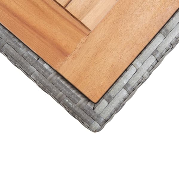 Trädgårdsbord antracit och brun 123x60x74 cm massivt akaciaträ