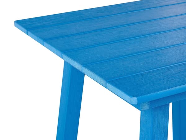 Havebord Blå lyst træ 140 x 70 cm Cementbordplade Ben i akacietræ Klassisk design Spisebord Havemøbler