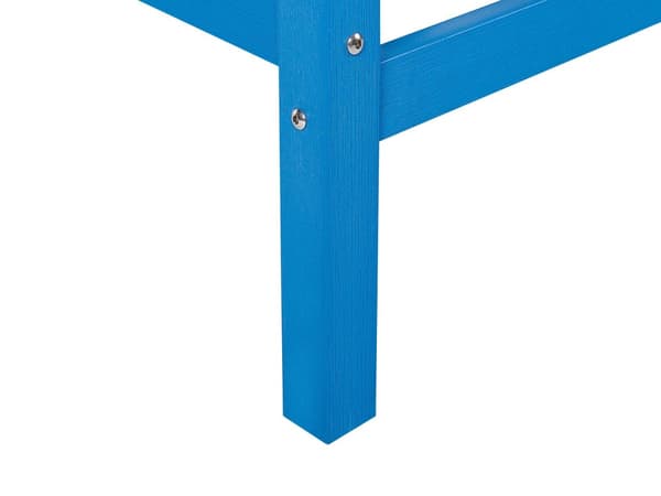 Havebord Blå lyst træ 140 x 70 cm Cementbordplade Ben i akacietræ Klassisk design Spisebord Havemøbler