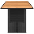 Miniatyrbillede 6 af 11: vidaXL havebord med akacietop 190x80x75 cm polyrattan sort