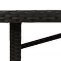 Miniatyrbillede 10 af 11: vidaXL havebord med akacietop 190x80x75 cm polyrattan sort