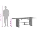 Miniatyrbillede 11 af 11: vidaXL havebord med akacietop 190x80x75 cm polyrattan sort