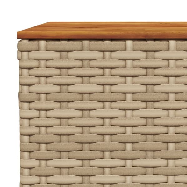 vidaXL havebord 55x55x36 cm polyrattan og akacietræ beige
