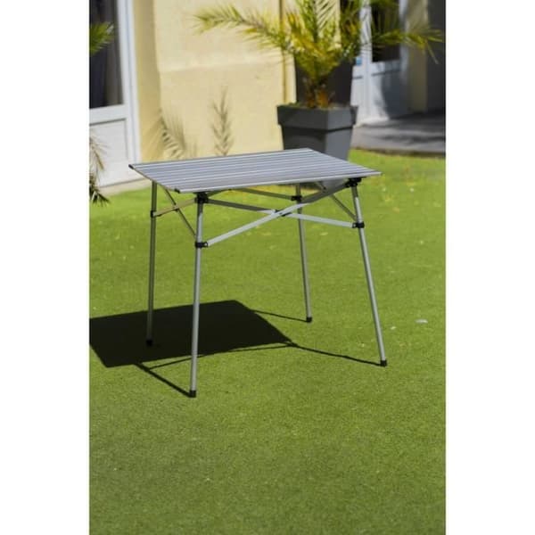 Campingbord - O'Camp - Set om 2 - Aluminium - Bärskydd ingår - 70x70x70 cm