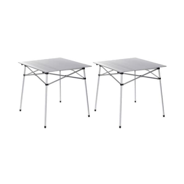 Campingbord - O'Camp - Set om 2 - Aluminium - Bärskydd ingår - 70x70x70 cm