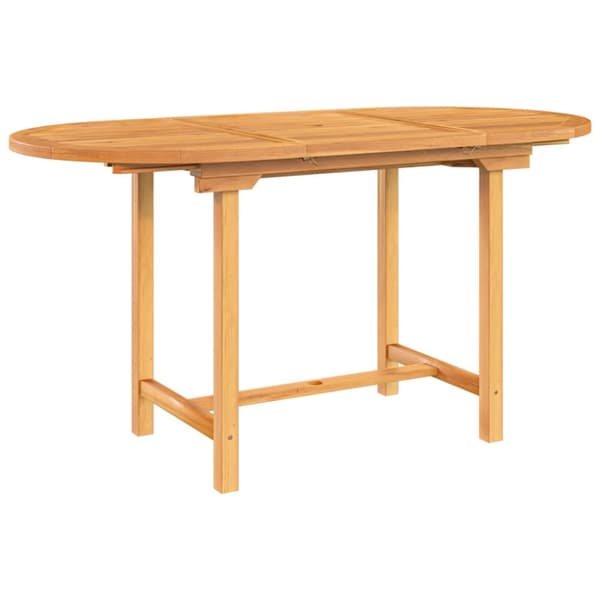 Utdragbart trädgårdsbord 110-160x80x75 cm massiv teak