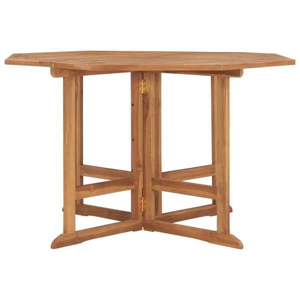Hopfällbart matbord för trädgården 110x110x75 cm massiv teak