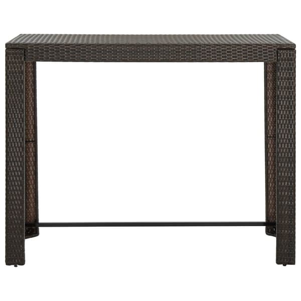 Barbord för trädgården brun 140,5x60,5x110,5 cm konstrotting