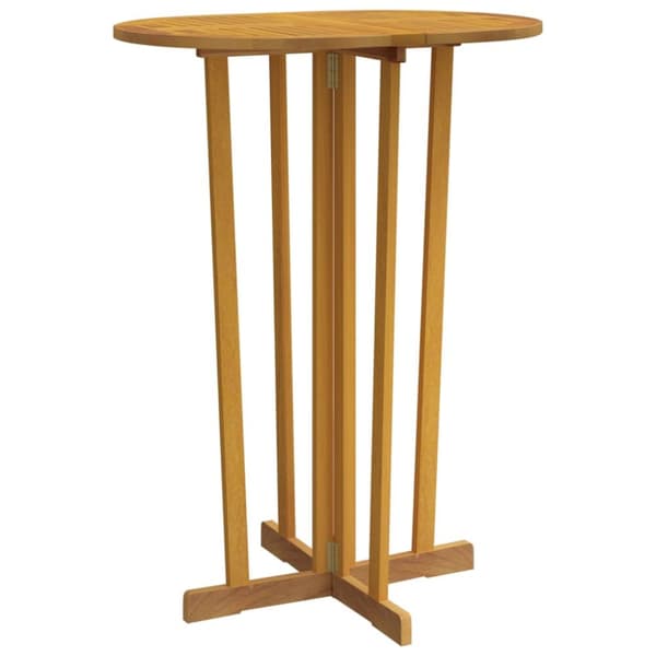 Hopfällbart barbord 90x65x105 cm massiv teak