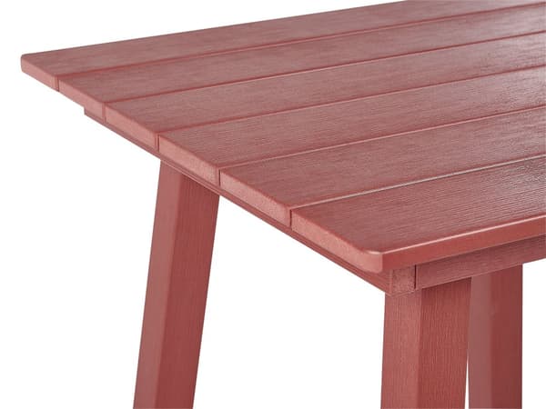 Hage Barbord Rød Syntetisk Materiale 59 x 59 cm Industriell Tradisjonell Utendørs Hage for Uteplass