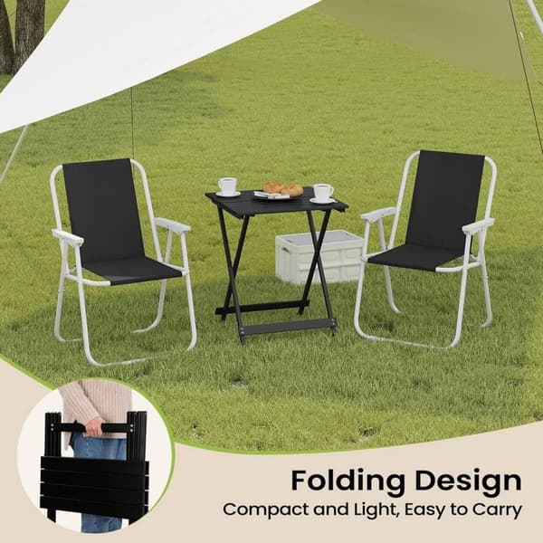 Rootz Campingbord - Fällbart picknickbord - Bärbart utomhusbord - Lätt aluminiumlegering - 50,5 cm x 47 cm x 59,5 cm