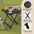 Miniatyrbild 6 av 9: Rootz Campingbord - Fällbart picknickbord - Bärbart utomhusbord - Lätt aluminiumlegering - 50,5 cm x 47 cm x 59,5 cm