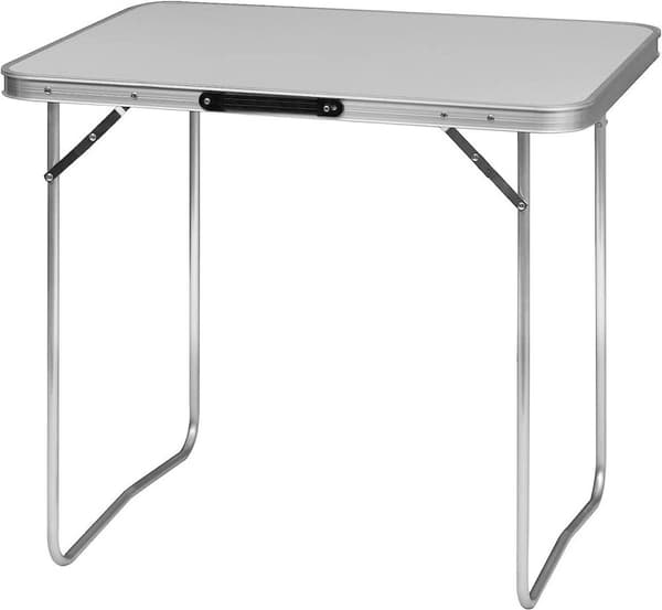 Rootz Bärbart campingbord i aluminium - Fällbart utomhusbord - Kompakt hopfällbart bord - Lätt - 60 cm x 70 cm x 80 cm