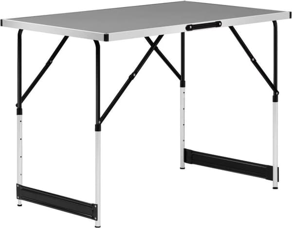Rootz aluminium folde campingbord - bærbart udendørs bord - justerbar højde - let - let at rengøre - 60 cm x 100 cm