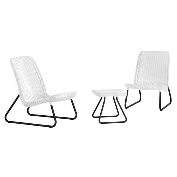 Keter Trädgårdsmöbler 3 st Rio White 218155 405985
