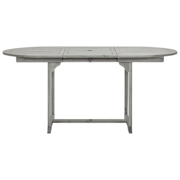 Matbord för trädgården (120-170)x80x75 cm massiv akaciaträ