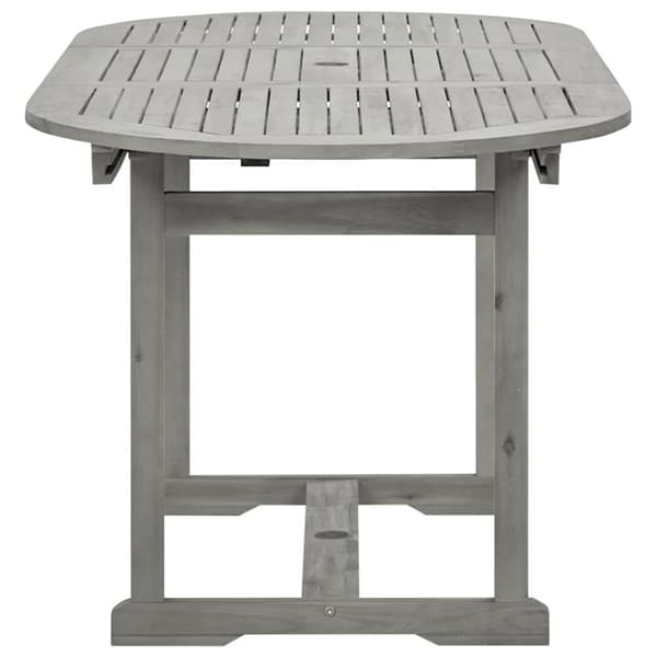 Matbord för trädgården (120-170)x80x75 cm massiv akaciaträ
