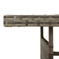 Miniatyrbild 4 av 5: Trädgårdsbord grå 160x70x72 cm konstrotting&massiv akacia