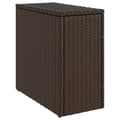 Miniatyrbilde 3 av 11: vidaXL Hagebord med glassplate brun 58x27,5x55 cm polyrotting