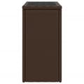 Miniatyrbilde 7 av 11: vidaXL Hagebord med glassplate brun 58x27,5x55 cm polyrotting