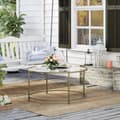 Miniatyrbillede 4 af 7: Sofabord - Round sofabord med glas top - guld