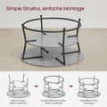 Miniatyrbillede 5 af 6: Sofabord - Rund - med planke - Industrielt design