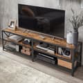 Miniatyrbillede 5 af 7: TV -møbler - Lowboard - med hylder - stålramme - brun -sort
