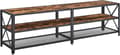 Miniatyrbillede 1 af 7: TV -møbler - Lowboard - med hylder - stålramme - brun -sort