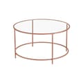 Miniatyrbillede 8 af 9: Sofabord - Round sofabord - sidebord med glas top - sort