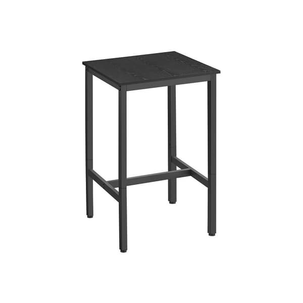 Bar bordsstål ram-60 x 60 x 92 cm-ebony svart-svart