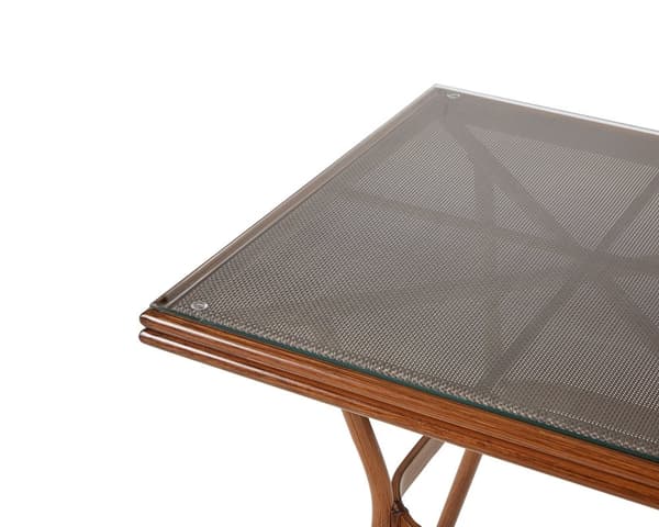 Spisebord i mørkt træ Aluminiumsstel 80 x 80 cm Topplade i hærdet glas