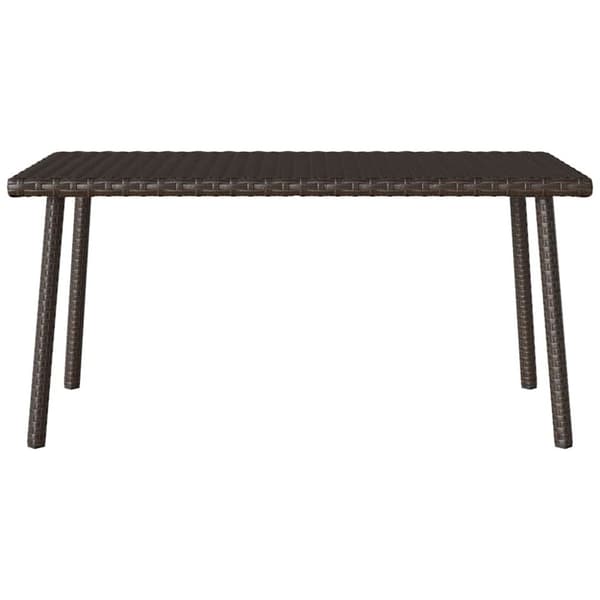 vidaXL havesofabord 80x40x37 cm firkantet polyrattan brun