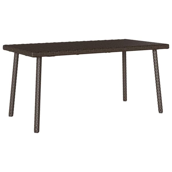 vidaXL havesofabord 80x40x37 cm firkantet polyrattan brun