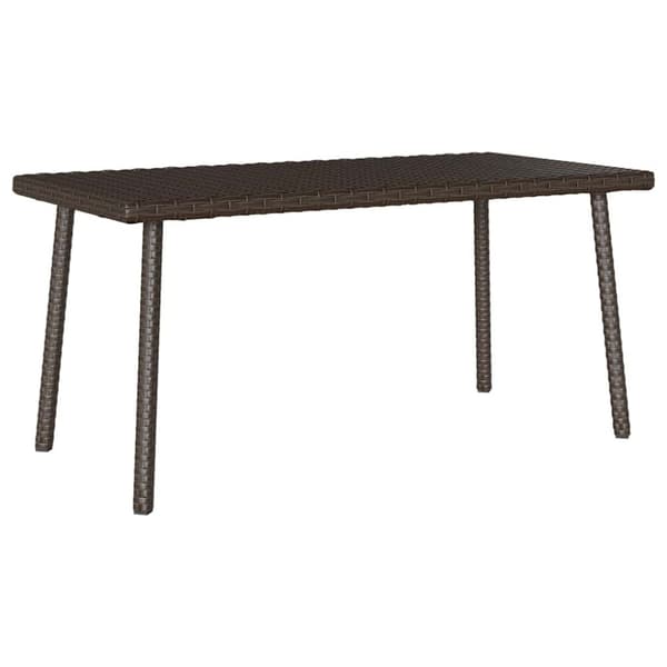 vidaXL Garden sohvapöytä suorakulmainen ruskea 80x40x37cm polyrottinki