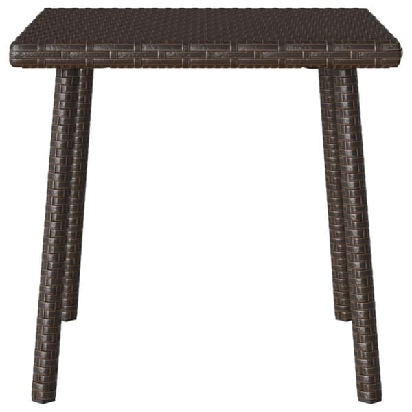 vidaXL havesofabord 40x40x37 cm firkantet polyrattan brun