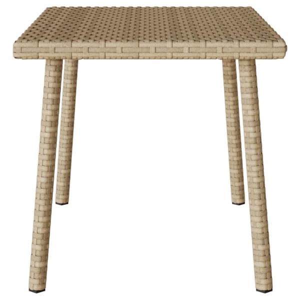vidaXL Garden sohvapöytä suorakaiteen muotoinen beige polyrottinki