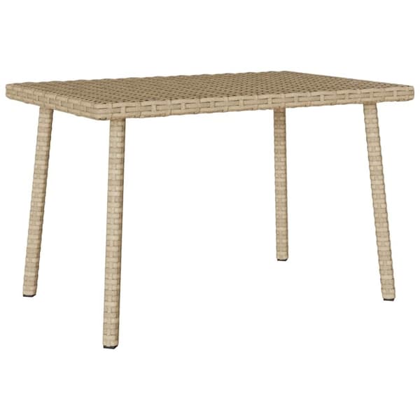 vidaXL Garden sohvapöytä suorakaiteen muotoinen beige polyrottinki