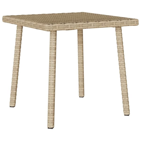 vidaXL Hage salongbord rektangulær beige 40x40x37 cm polyrotting