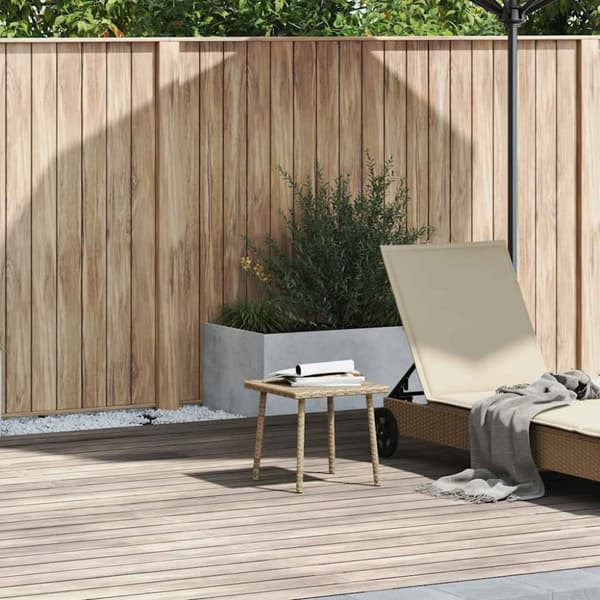 vidaXL Hage salongbord rektangulær beige 40x40x37 cm polyrotting