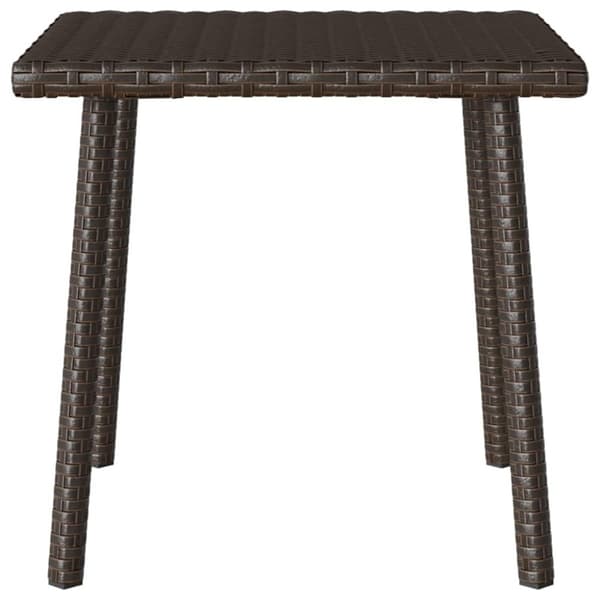 vidaXL Soffbord för trädgården rektangulärt brunt 40x40x37 cm