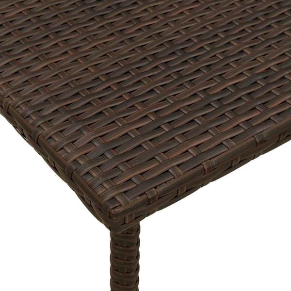 vidaXL Soffbord för trädgården rektangulärt brunt 40x40x37 cm