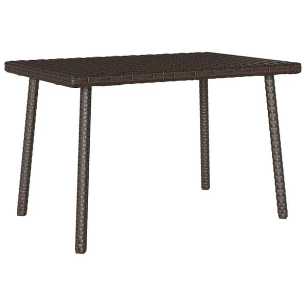 vidaXL Soffbord för trädgården rektangulärt brunt 60x40x37 cm