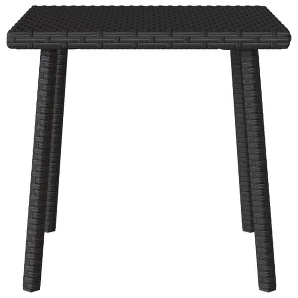 vidaXL Soffbord för trädgården rektangulärt svart 40x40x37 cm