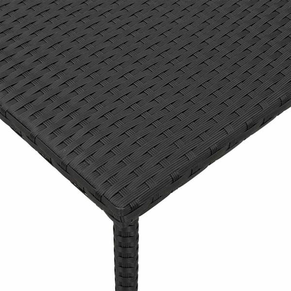 vidaXL Soffbord för trädgården rektangulärt svart 40x40x37 cm
